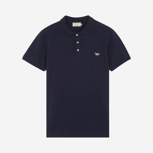 Maison Kitsune fox polo tee navy